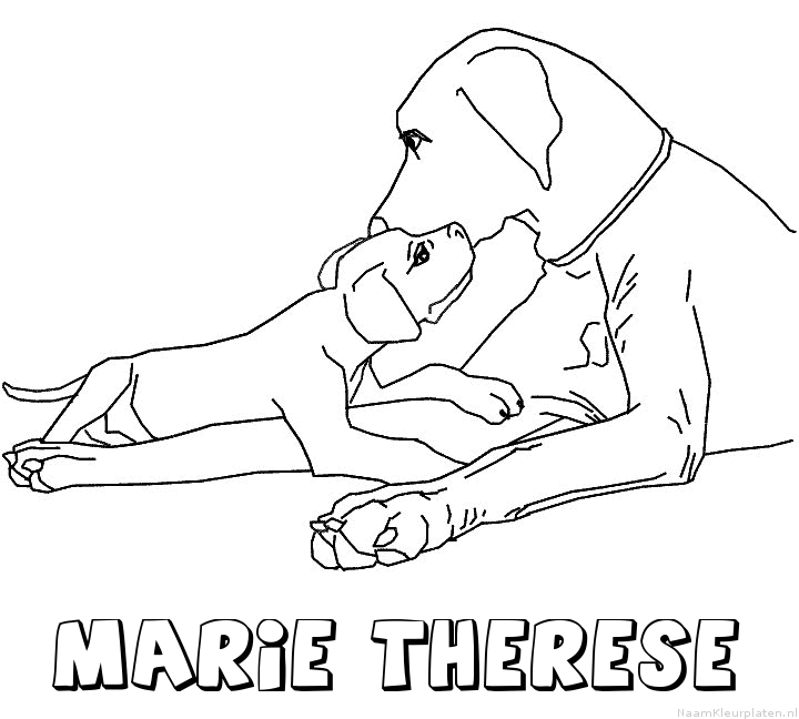 Marie therese hond puppy kleurplaat